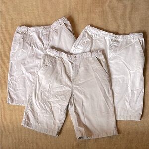 Old Navy Uniform khaki shorts with adjustable waist band. 18 Husky. (3 pairs)